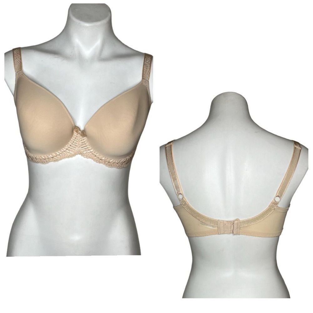 WACOAL La Femme Underwire T Shirt Bra Beige Foam Cups Size 32 G DDDD - Picture 7 of 8